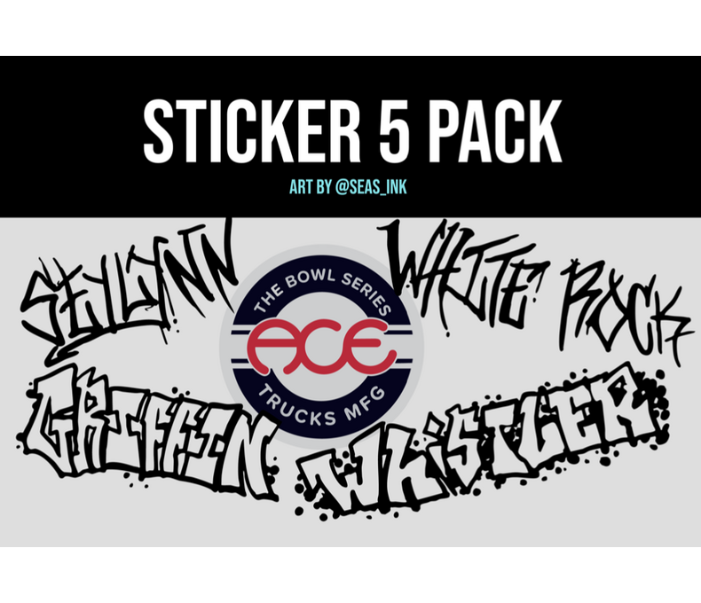 Ace trucks x bowl series sticker pack