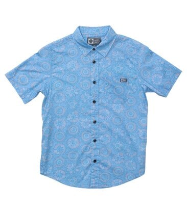 Boys Short Sleeve Button Up Crew
