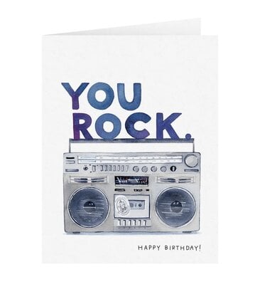 Boom Box Birthday Card