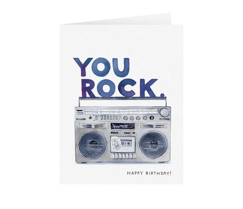 Boom Box Birthday Card