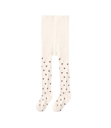 Ribbed Tights in Mulberry Heart