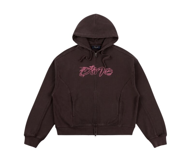 Distressed Terry Zip Hoodie Unisex