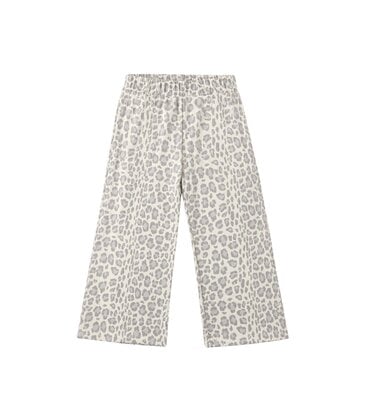 Girls Wide Leg Sweatpant in Leopard