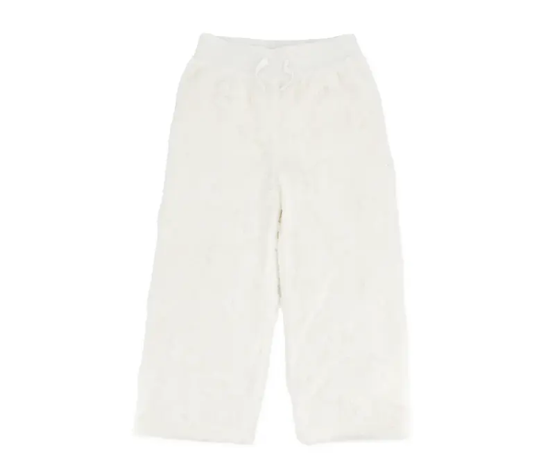 Girls Daisy Sweatpant in Ivory Plush