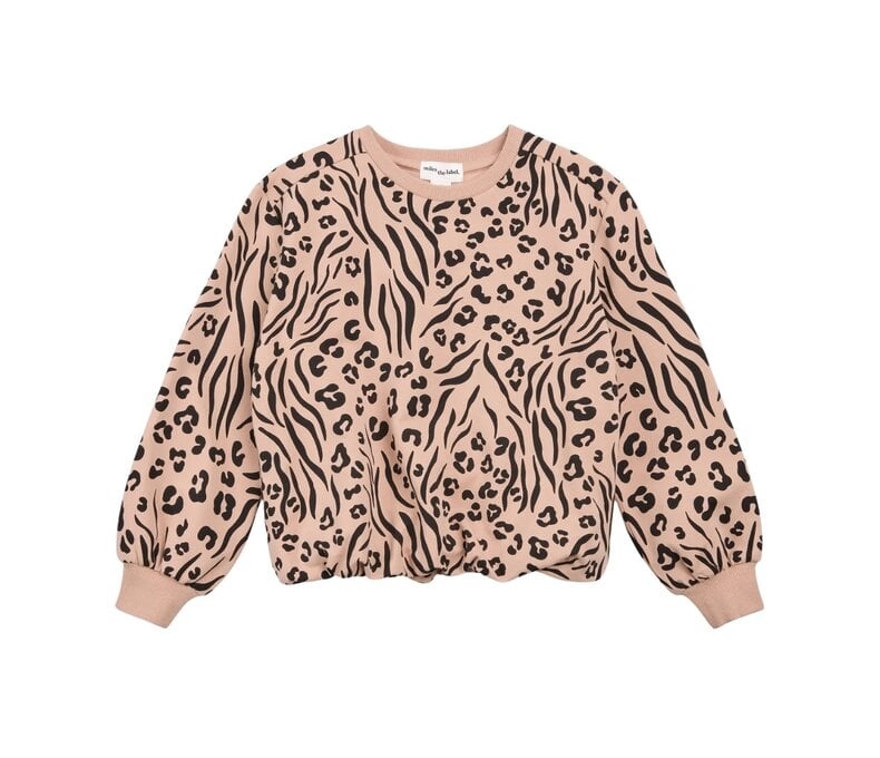 Girls Long Sleeve Crew Neck Bubble Sweatshirt Knit