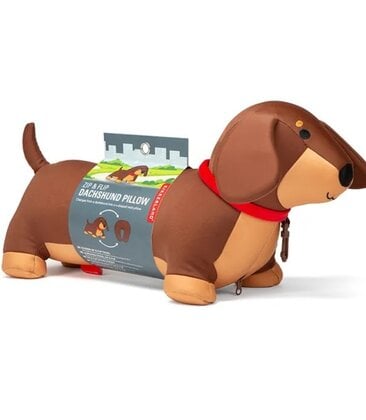 Zip & Flip Dachshund Pillow