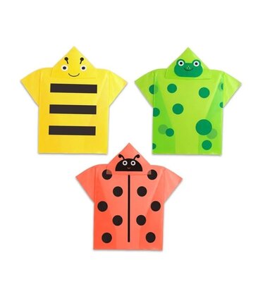 Kidoki Garden Friends Rain Poncho - Assorted