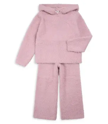 Baby 2 Piece Set: Long Sleeve Hooded Sweater and Pant Knit