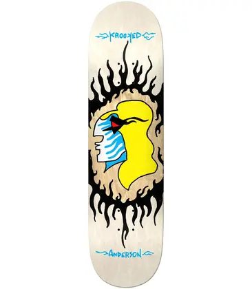 Anderson Pink Flame Skateboard Deck