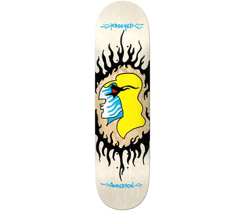 Anderson Pink Flame Skateboard Deck