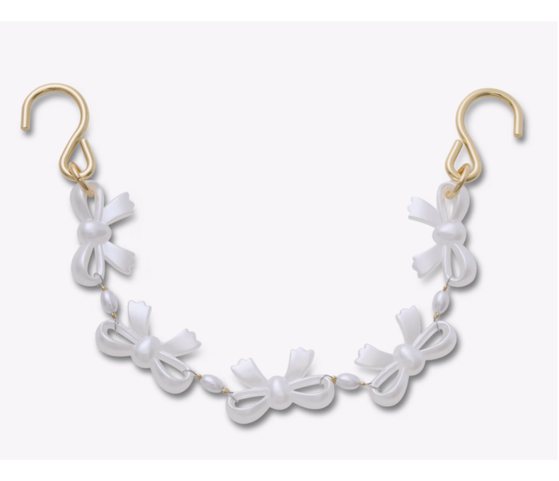 Pearl Bow Rivet Chain Jibbitz