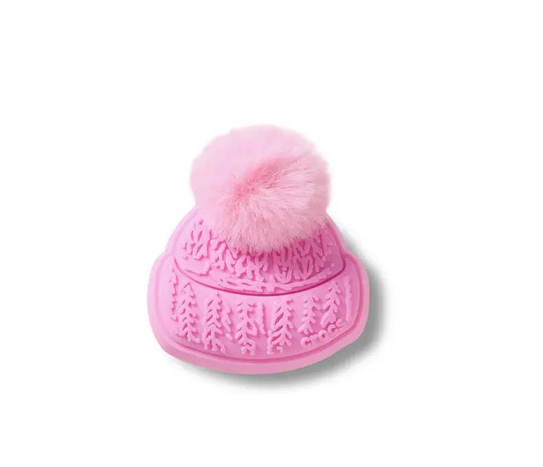 Pink Beanie with Pom Pom Jibbitz