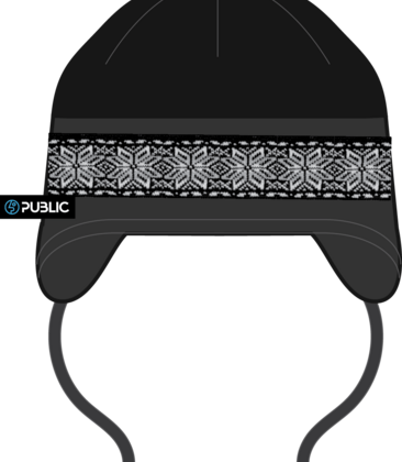 Nordic Earflap Beanie Black