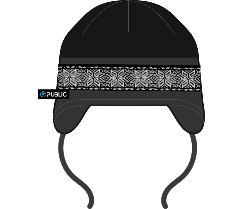 Nordic Earflap Beanie Black