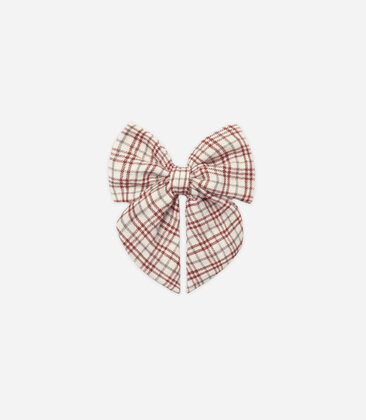 Hair Bow in Christmas Plaid