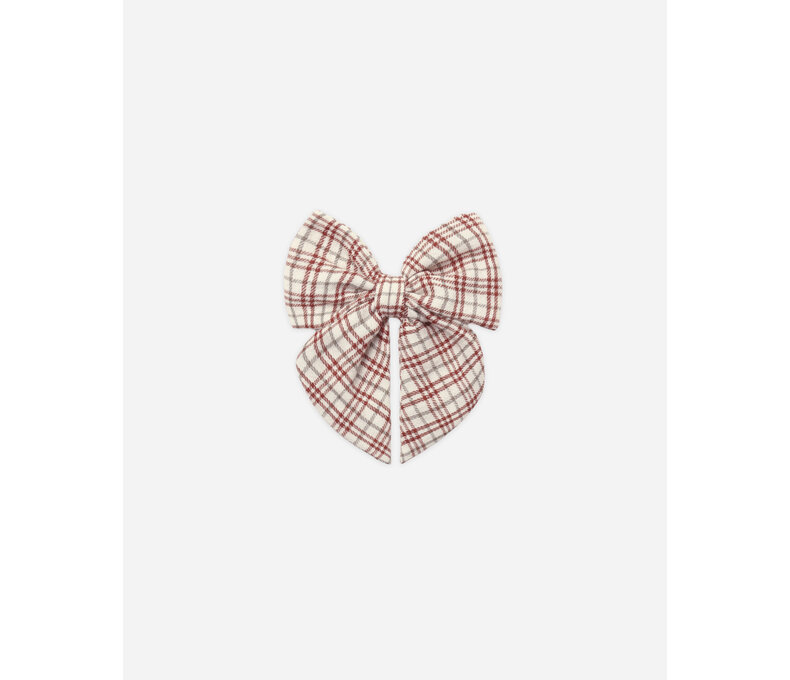 Hair Bow in Christmas Plaid