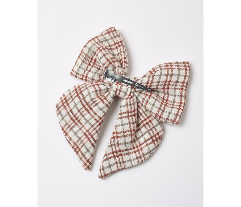 Hair Bow in Christmas Plaid