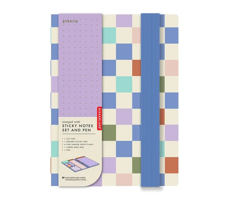 Inkerie Notepad with Sticky Notes Set and Pen