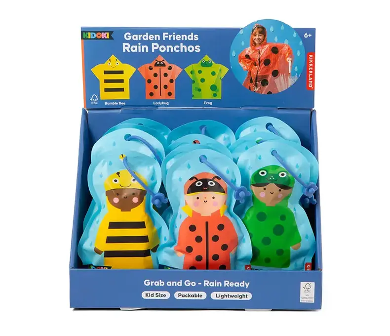 Kidoki Garden Friends Rain Poncho (one)