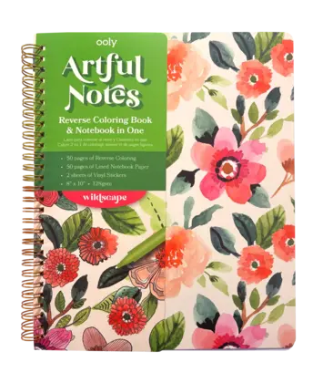 Artful Notes Reverse Colouring Notebook