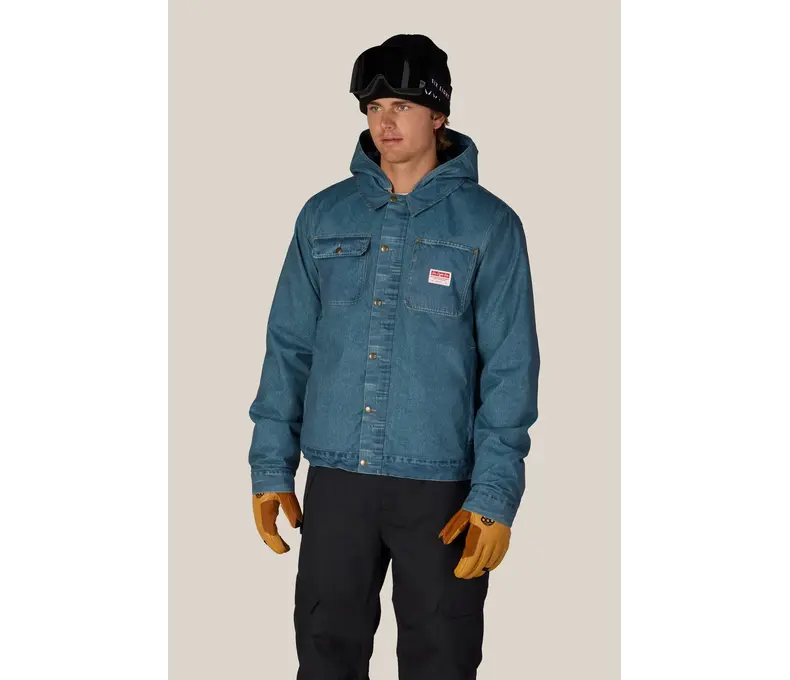 Mens Deconstructed Denim Insulated Jacket