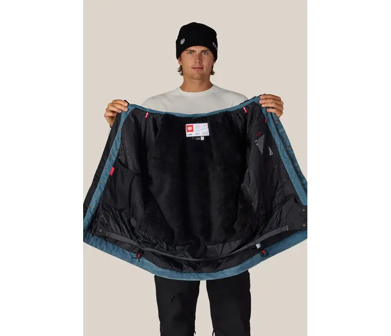 Mens Deconstructed Denim Insulated Jacket