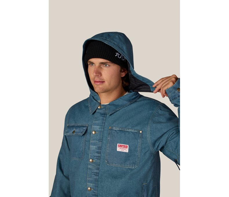 Mens Deconstructed Denim Insulated Jacket