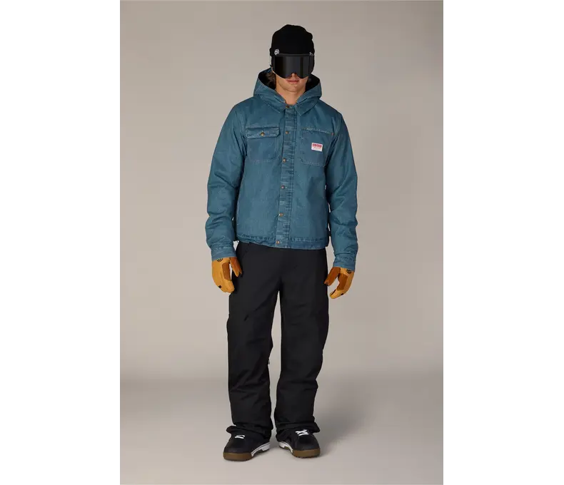 Mens Deconstructed Denim Insulated Jacket