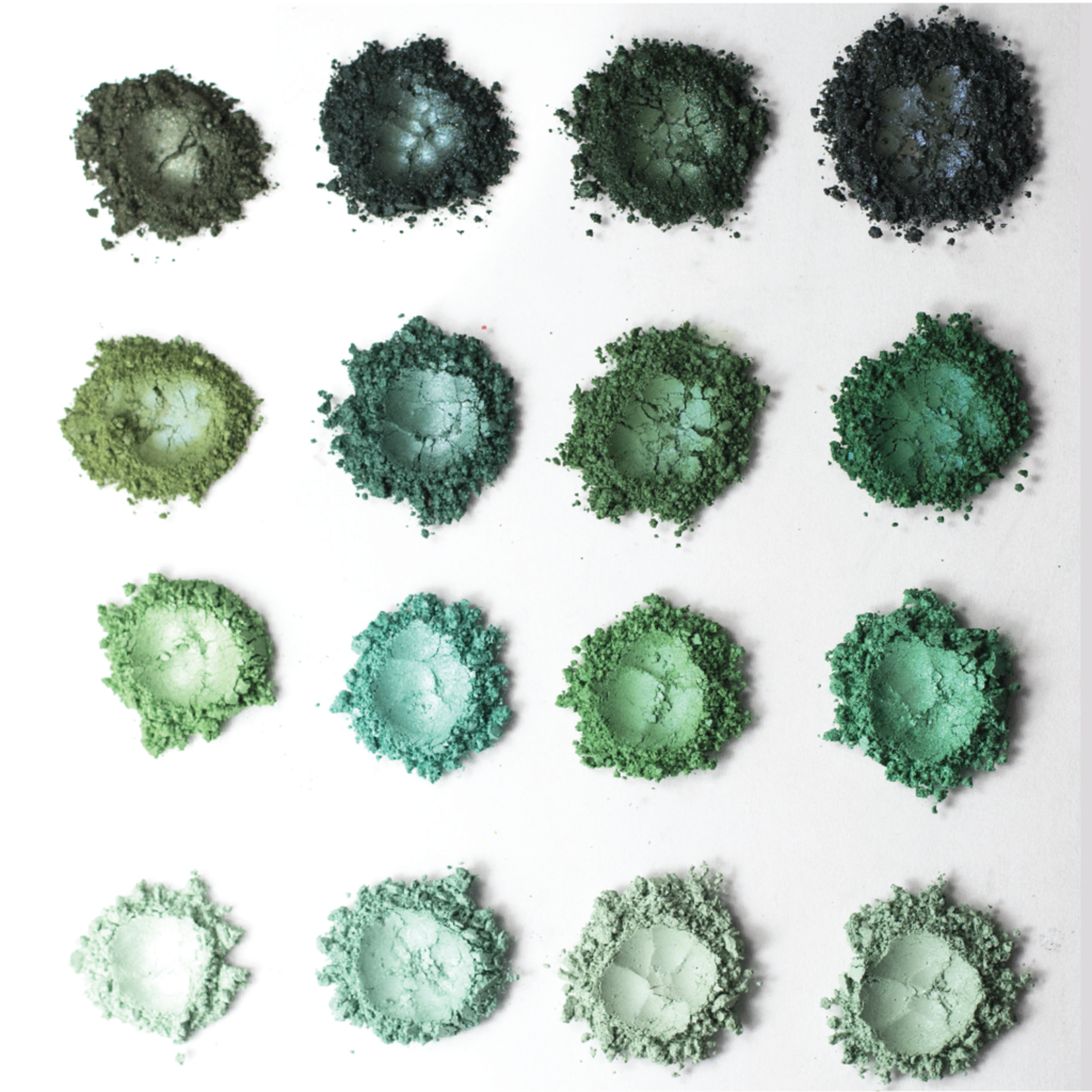 a range to green eyeshadow undertones