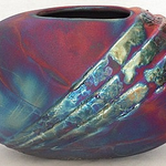 Raku Art OVAL DECO VASE (RAKU, #070)