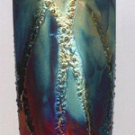Raku Art EIGHT-SIDED VASE (RAKU, #114)
