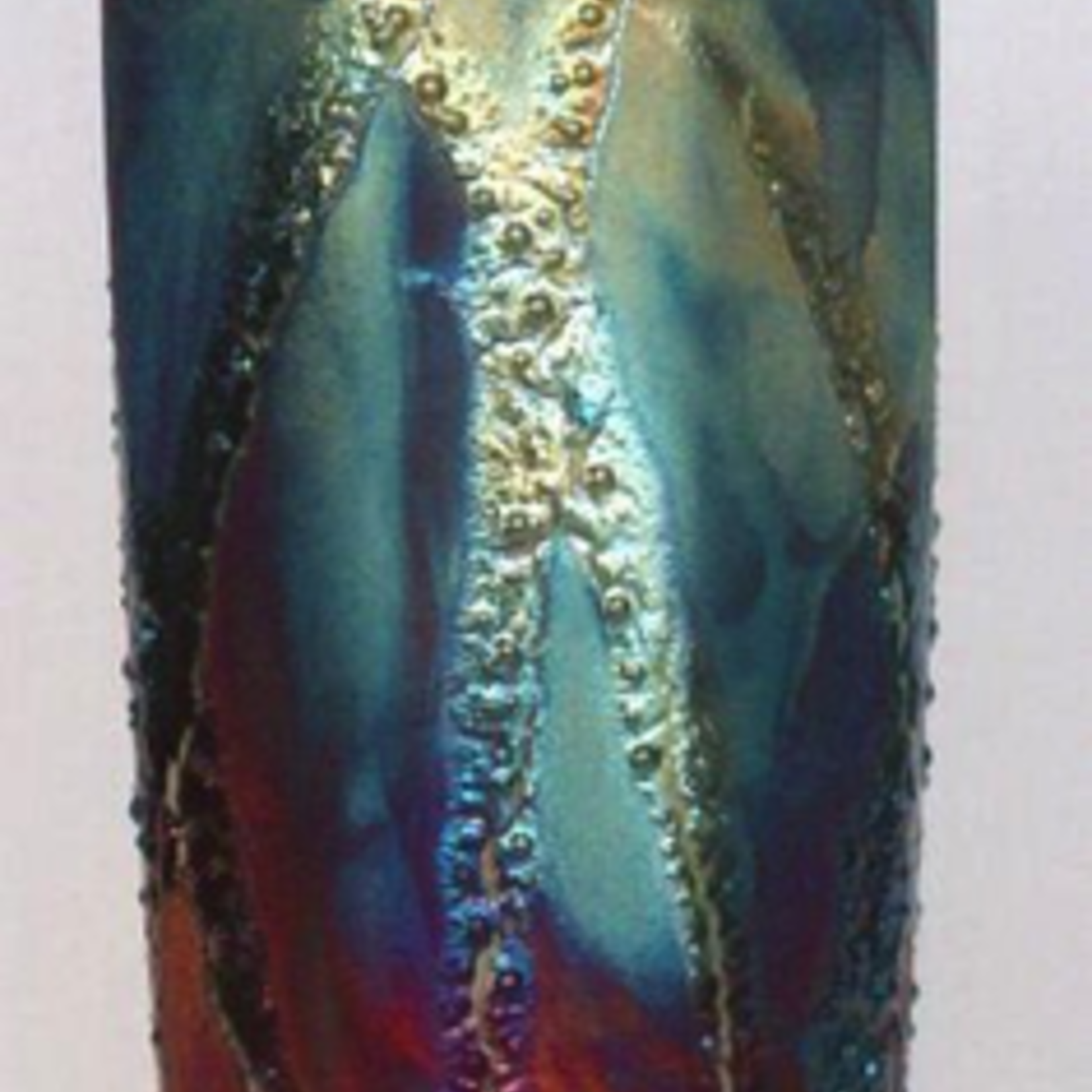 Raku Art EIGHT-SIDED VASE (RAKU, #114)