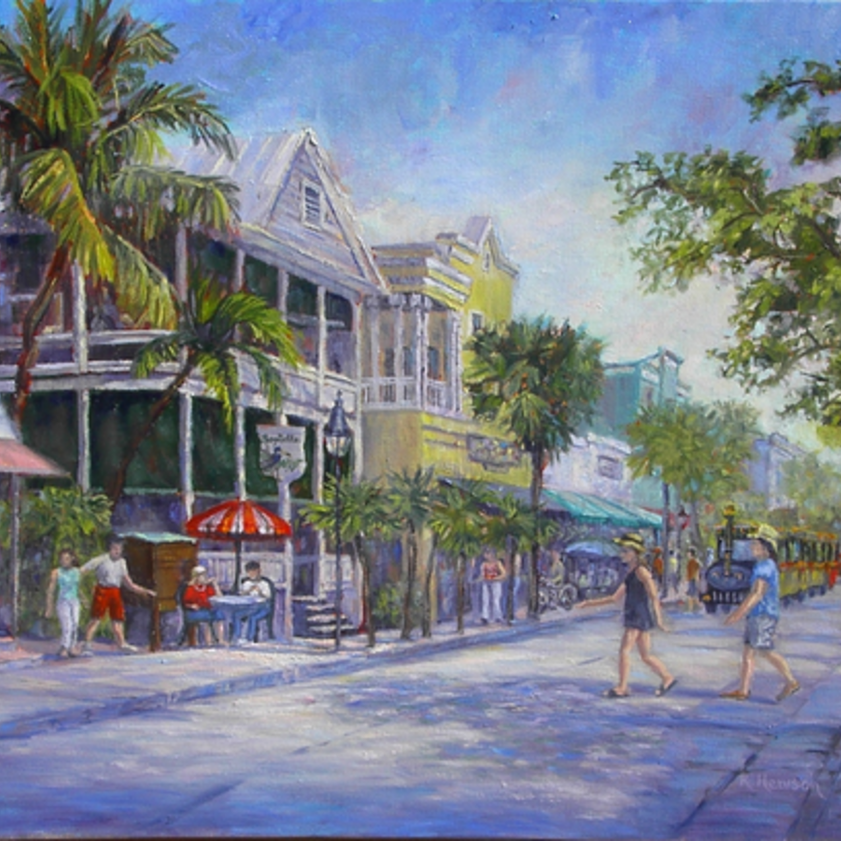 Duval St., Key West (Print, Matted,11x14, RUTH)