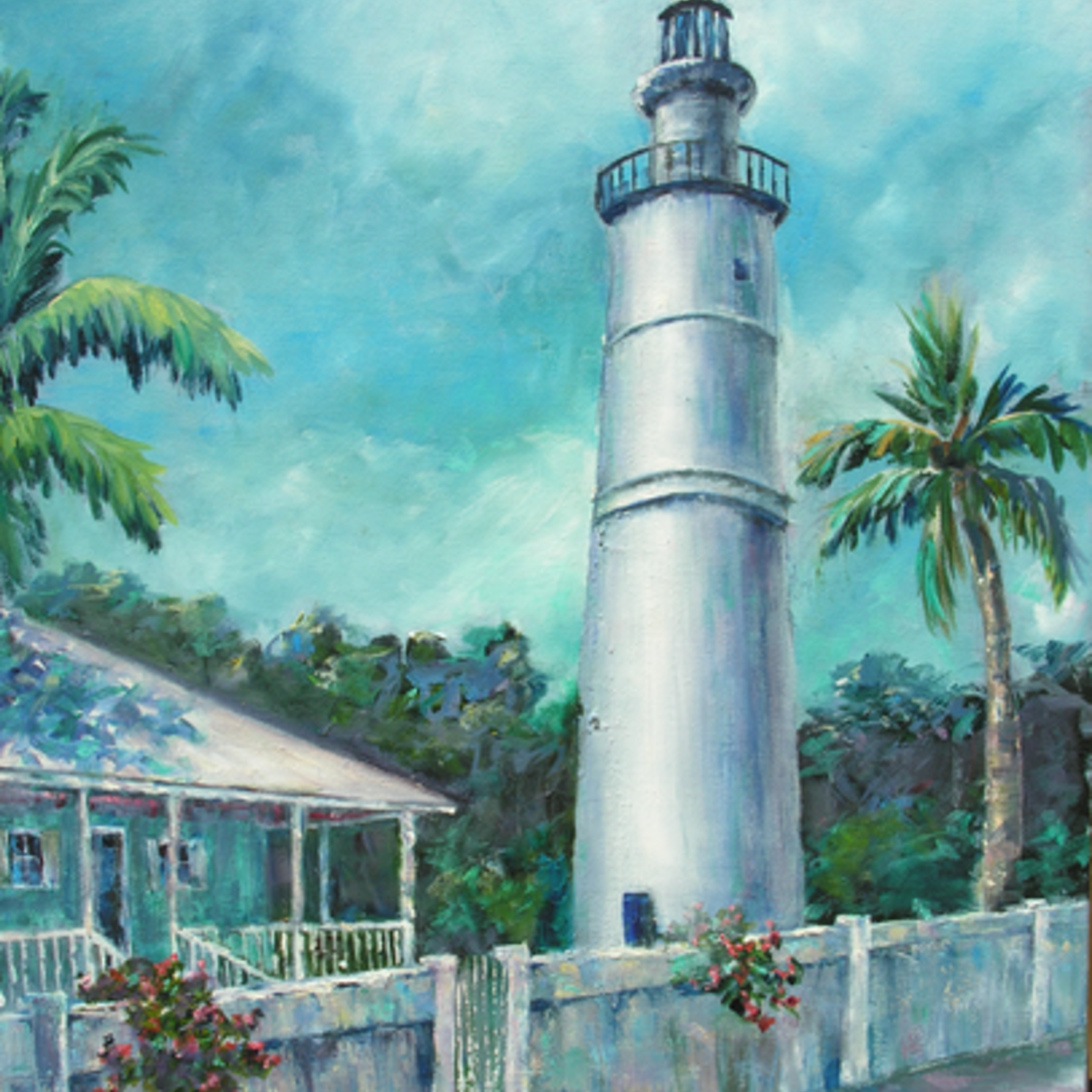 Ruthann Hewson Key West Light (Print, Matted, 11x14, RUTH)