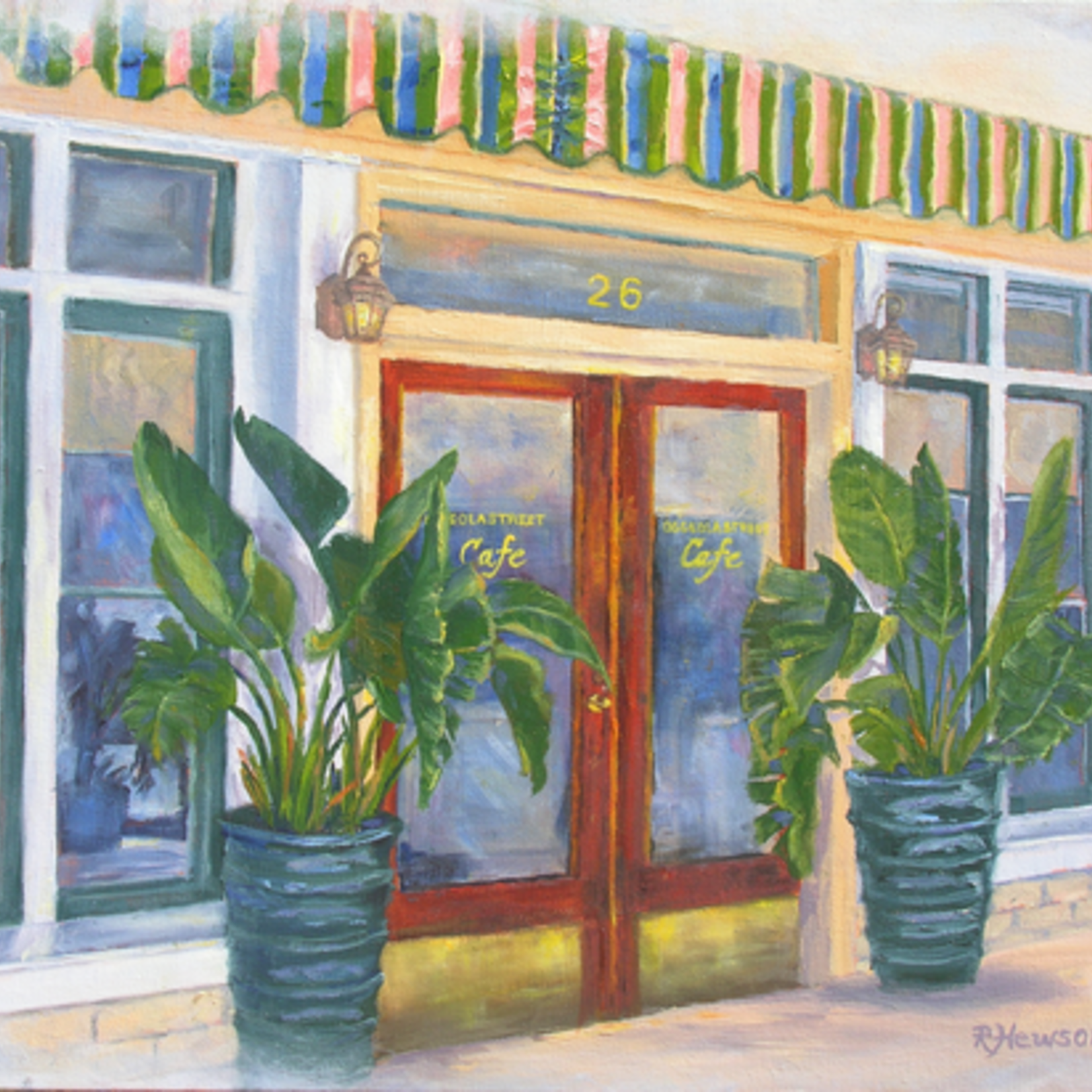 Ruthann Hewson Osceola St. Cafe (Print, Matted, 11x14, RUTH)