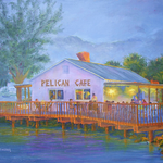 Ruthann Hewson Pelican Cafe (Print, Matted, 11x14, RUTH)
