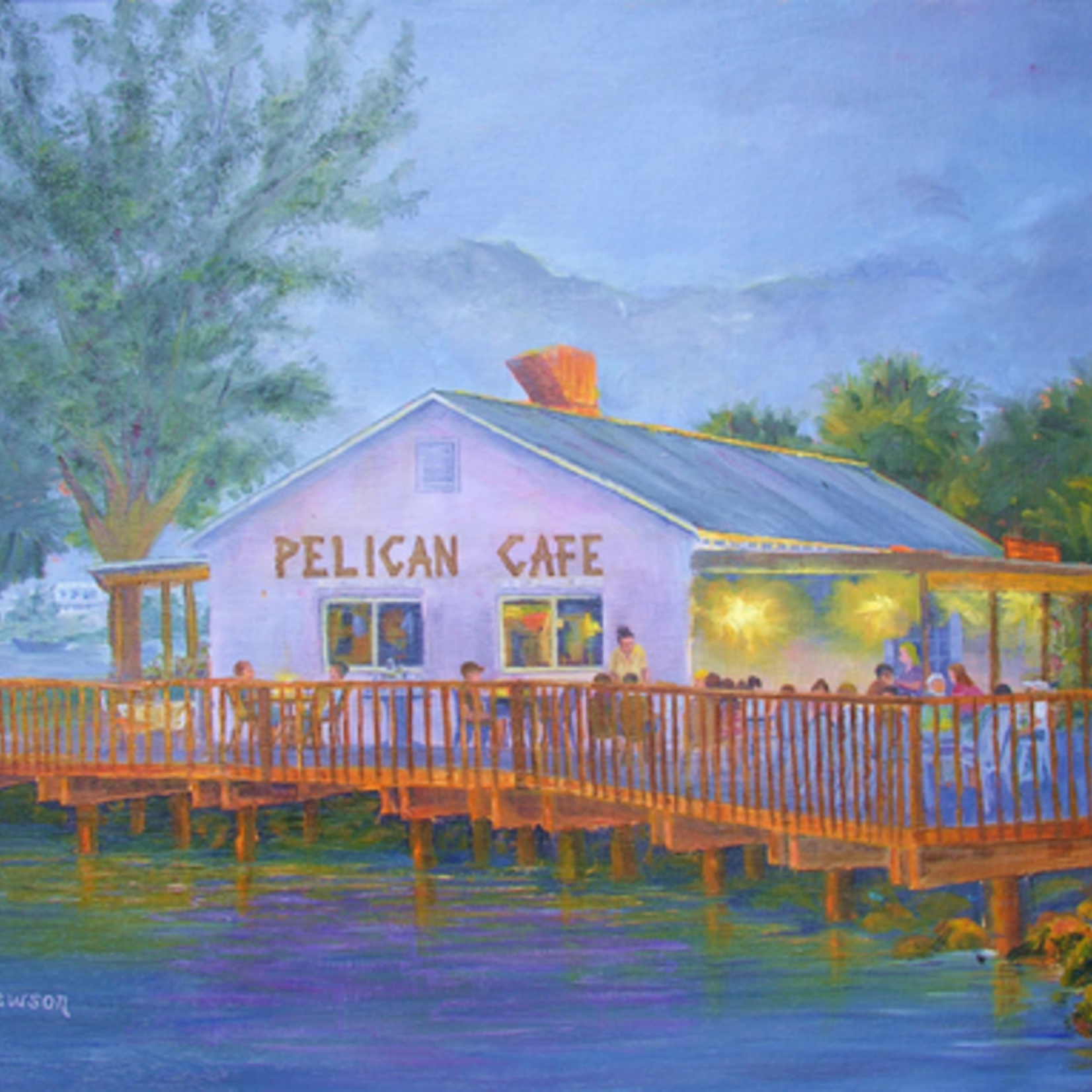 Pelican Cafe (Print, Matted, 11x14, RUTH)