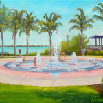 Ruthann Hewson Fountains of Fun, Indian Riverside Park (Print, Matted,11x14, RUTH)