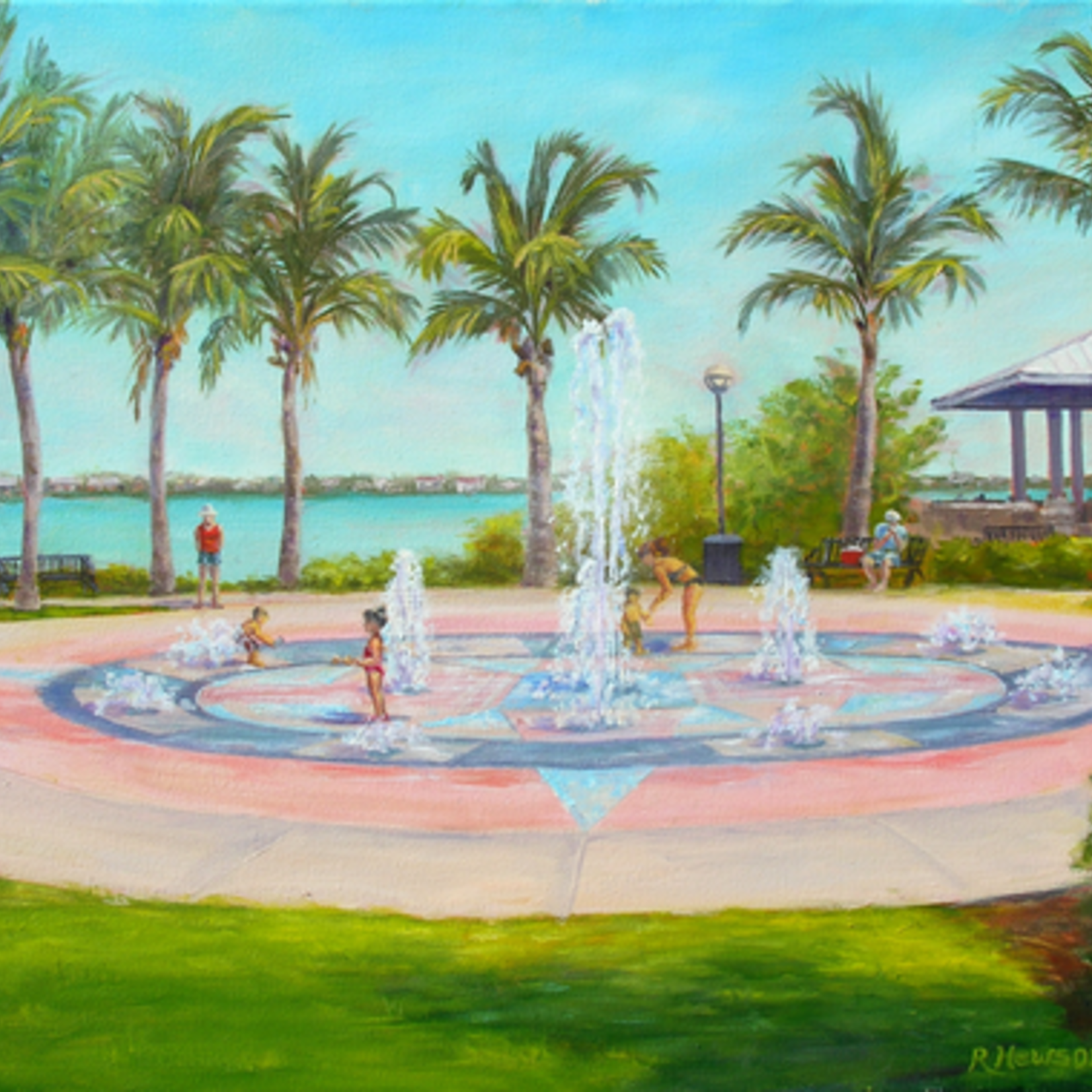 Fountains of Fun, Indian Riverside Park (Print, Matted,11x14, RUTH)