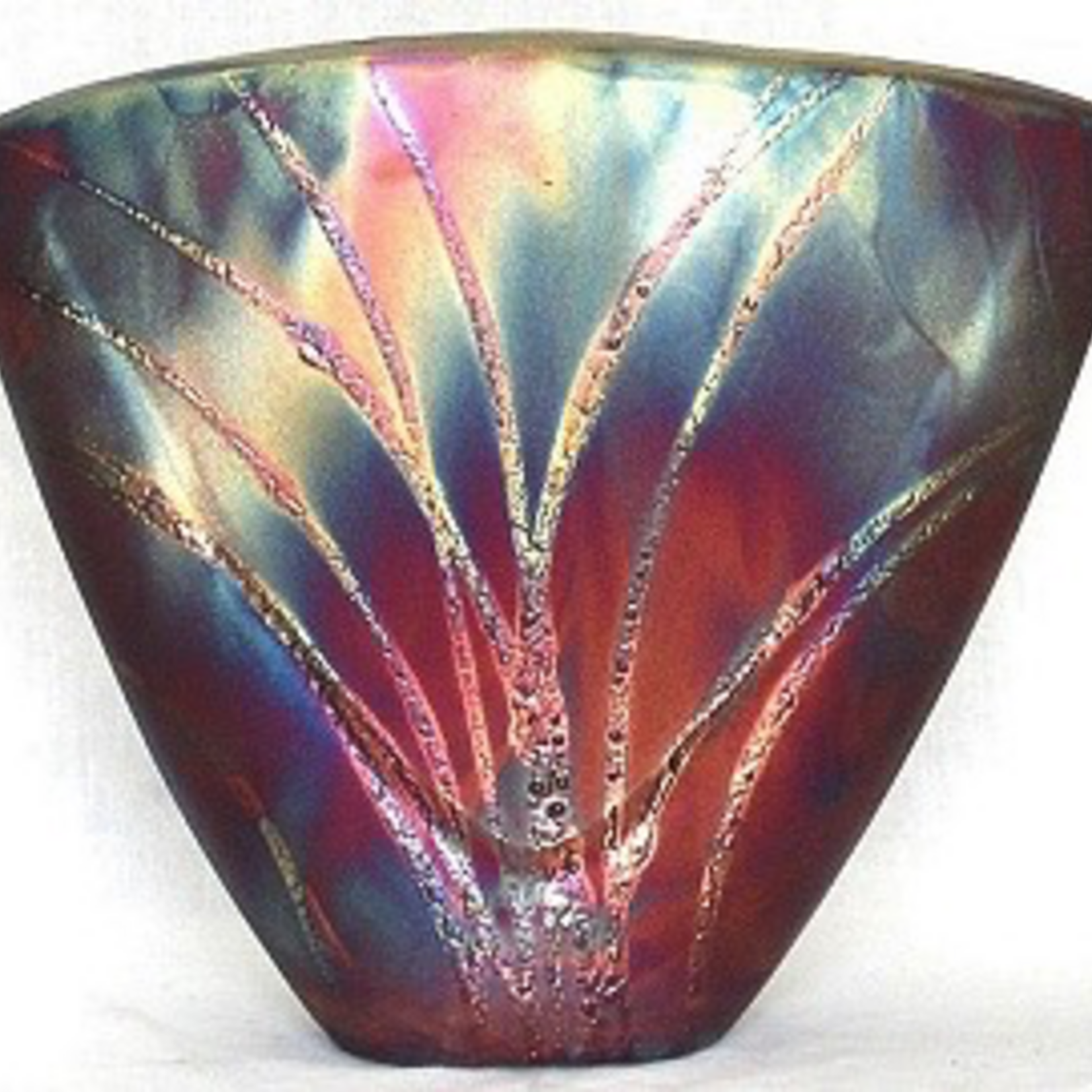 Raku Art V-SHAPED VASE (RAKU, #023)