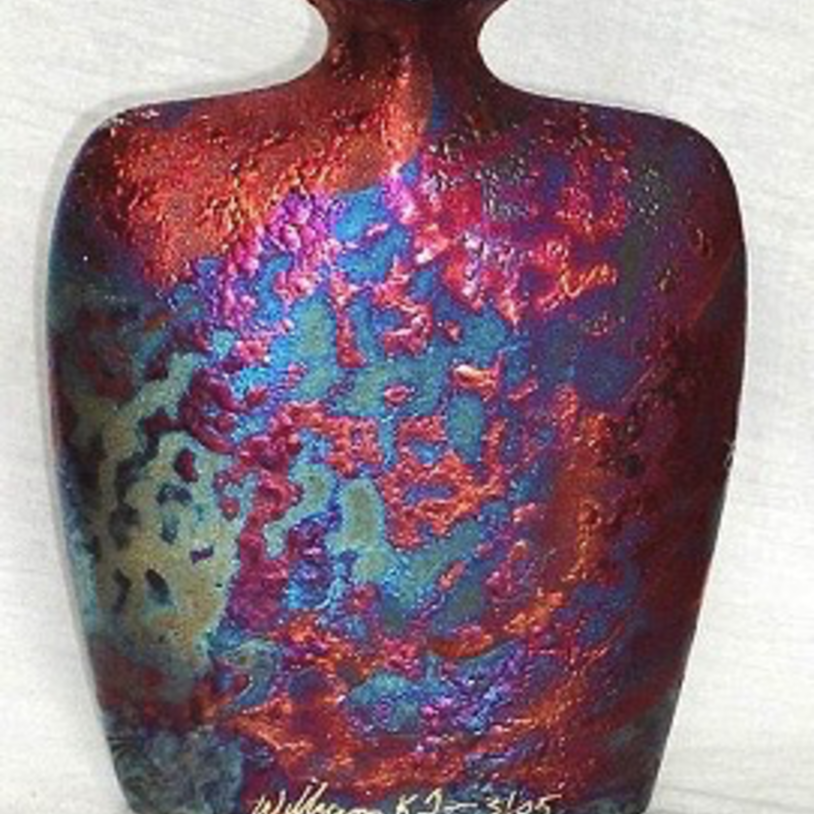 Raku Art FLASK VASE (RAKU, #165)