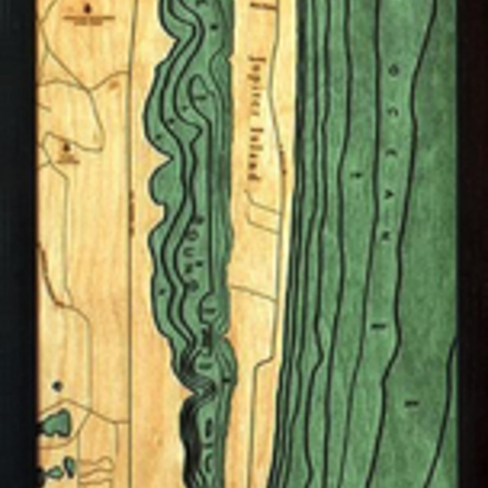 WoodChart Jupiter island (Bathymetric 3-D Nautical WOODCHART)