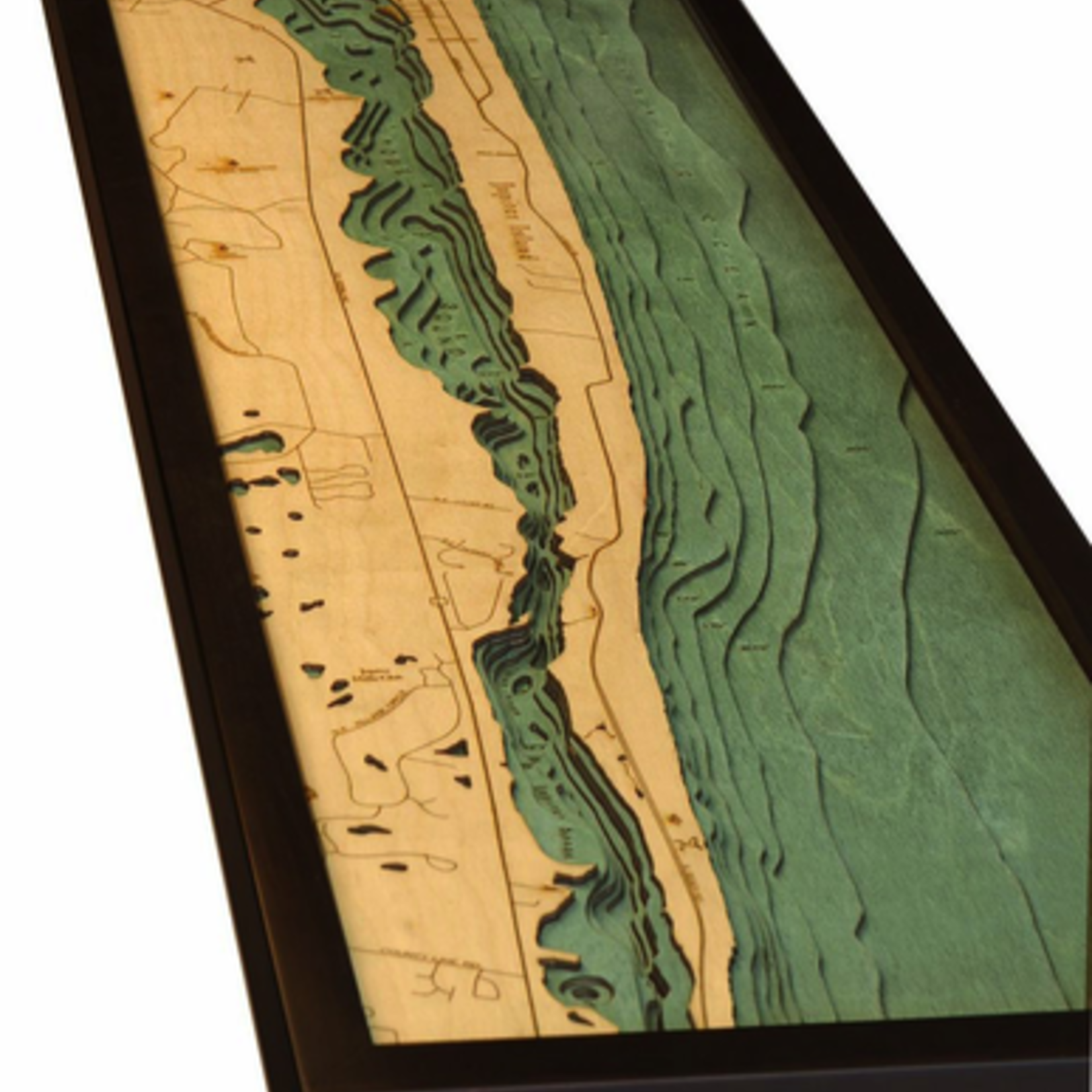 WoodChart Jupiter island (Bathymetric 3-D Nautical WOODCHART)