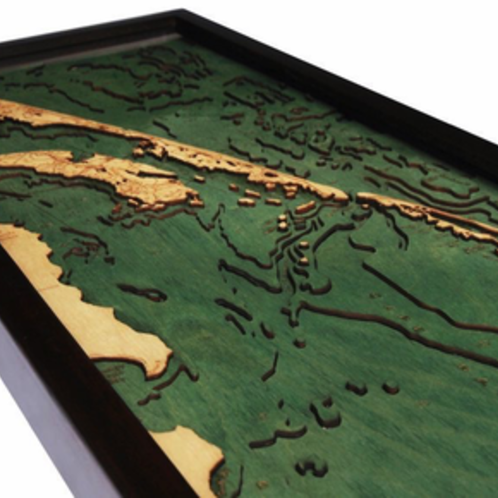 WoodCharts Outer Banks, NC (Bathymetric 3-D Nautical WOODCHART)