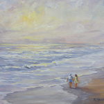 Beach Walk (Print, Matted,  11x14, RUTH)