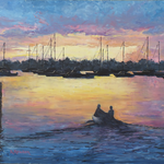 Sunset Bay Sailors (Print, Matted, 11x14, RUTH)