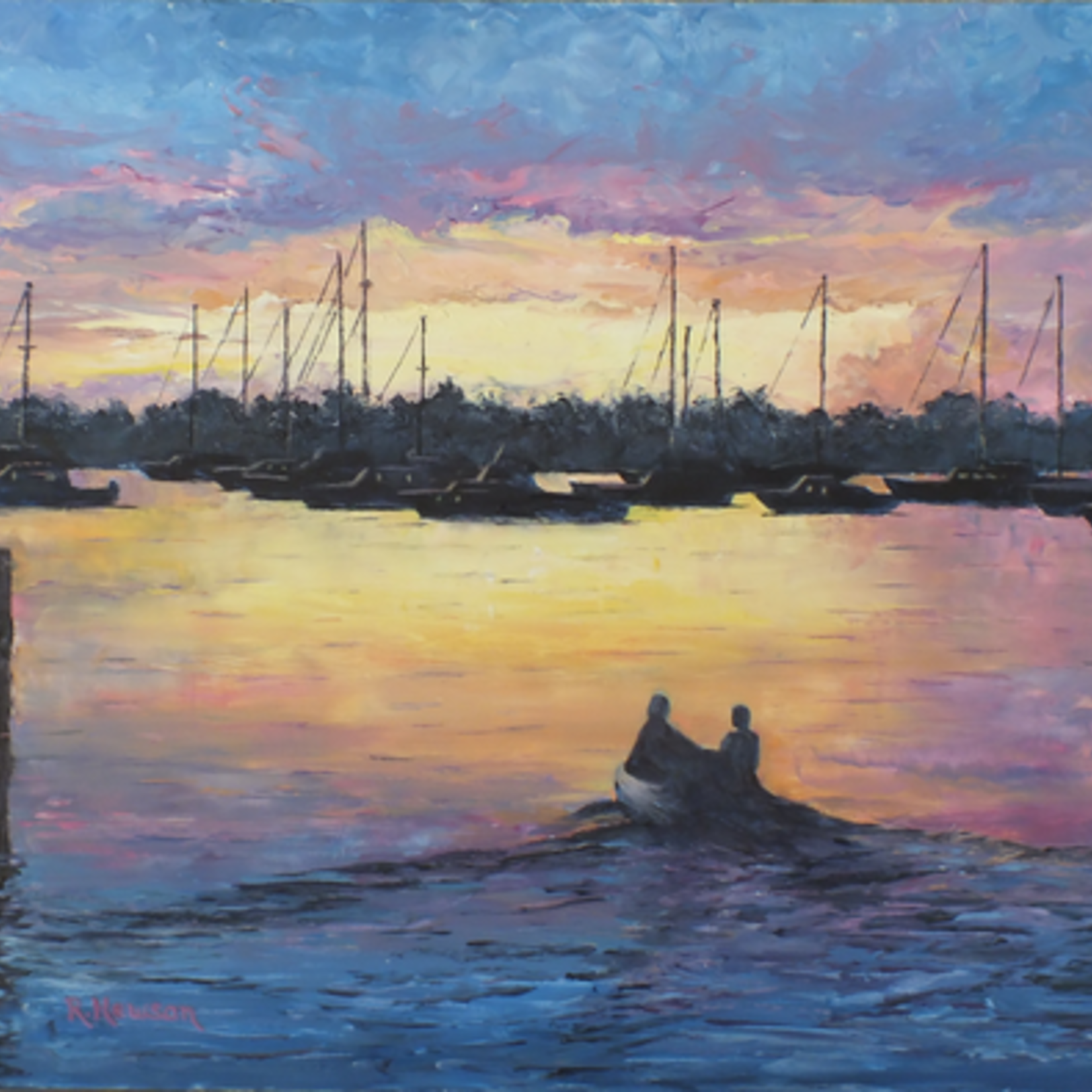 Sunset Bay Sailors (Print, Matted, 11x14, RUTH)