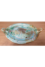 Gail Snively TRAY, oval with handles, GAIS