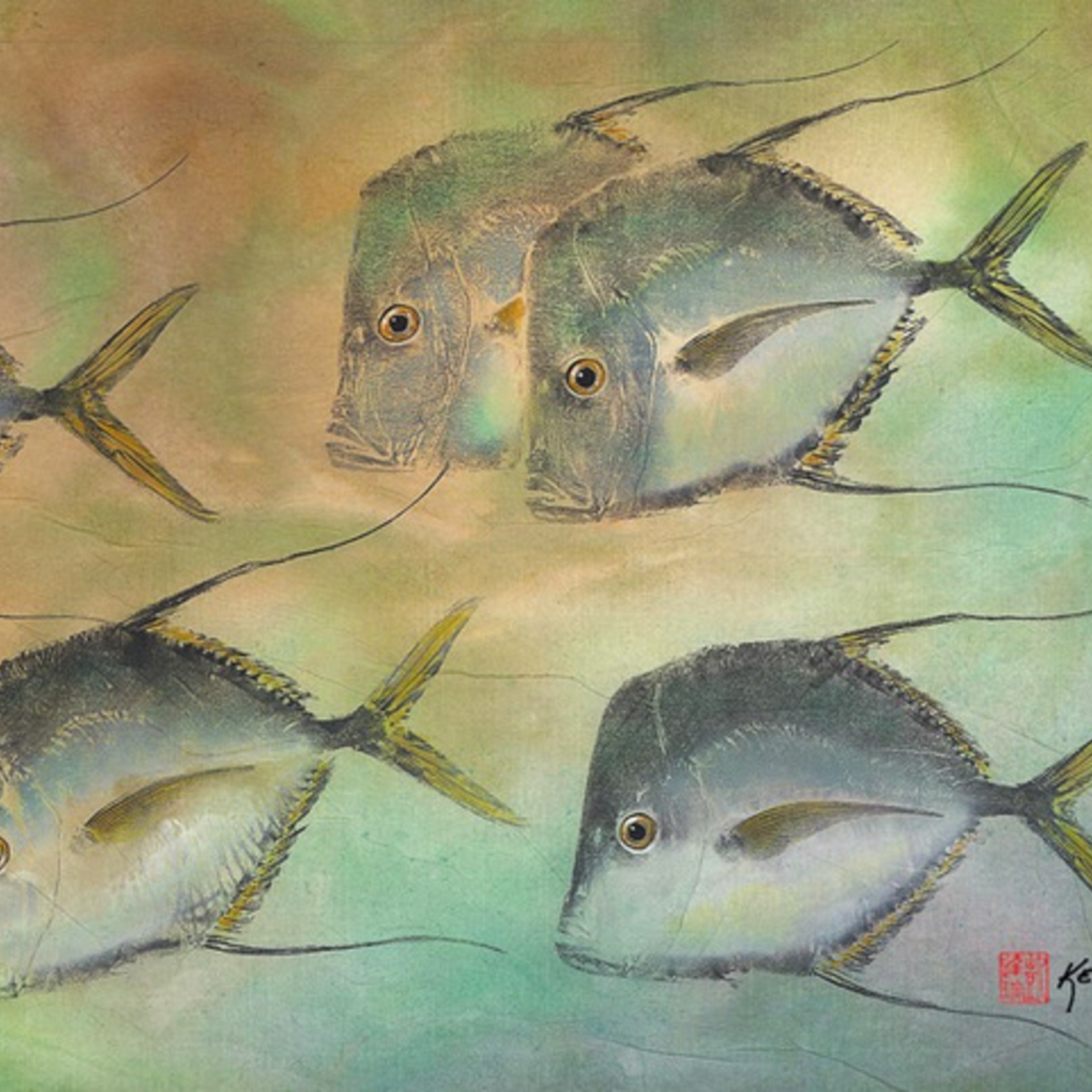 Ken Dara SINGLE FISH PRINT (Gyotaku, Asstd., 8x10 Frame, KEND)