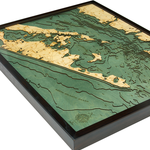 WoodChart Long Island Sound EAST/The Hamptons, (Bathymetric 3-D Nautical WOODCHART)